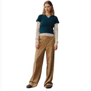 Urban Outfitters Yellow Plaid Colette Pull-On Trouser Pant Y2K Grunge Size XS